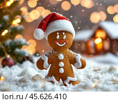 28 декабря в России отмечается День рождественского пряника, который является необычным и забавным праздником. Стоковое AI-изображение, AI-художник Сергей Елизарьев / Фотобанк Лори