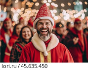 Новогодний корпоратив. Стоковое AI-изображение, AI-художник Калашников Андрей / Фотобанк Лори