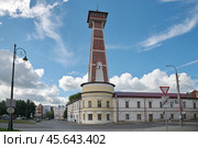 Пожарная каланча в Рыбинске. Ярославская область, Россия (2024 год). Редакционное фото, фотограф Елена Коромыслова / Фотобанк Лори