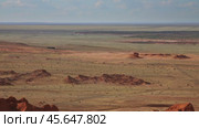 Bayanzag flaming cliffs at sunset in Mongolia. Стоковое видео, видеограф Михаил Коханчиков / Фотобанк Лори