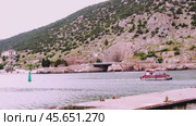 Пейзаж в бухте Балаклава, Крым (2024 год). Редакционное видео, видеограф Виктория Кольцова / Фотобанк Лори