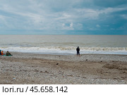 Шторм    на Черном море,  зима у берега. Краснодарский край, Туапсинский район, Михайловская    бухта. (2021 год). Стоковое фото, фотограф Александр Циликин / Фотобанк Лори