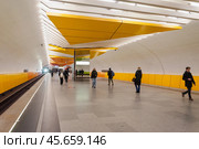Станция "Лермонтовский проспект" Московского метрополитена Таганско-Краснопресненской линии. Редакционное фото, фотограф Алёшина Оксана / Фотобанк Лори