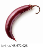 Fresh red eggplant isolated on white background, showing its vibrant color and glossy skin. Стоковое AI-изображение, AI-художник Иван Рябоконь / Фотобанк Лори