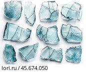 Broken glass on a white background, vector. Стоковое AI-изображение, AI-художник Ярославский Максим / Фотобанк Лори