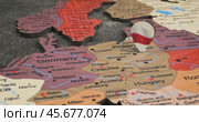 Poland - Travel concept with green pushpin on the world map. The location point on the map points to Warsaw, the capital of the Poland. (2024 год). Стоковое видео, видеограф Андрей Армягов / Фотобанк Лори
