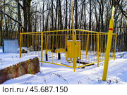 Сельский пейзаж. Газорегуляторный пункт. Поселок Красная Заря. Орловская область. Стоковое фото, фотограф Владимир Шибаев / Фотобанк Лори