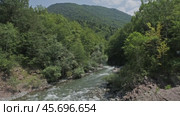 Belaya river in Caucasus mountains. Стоковое видео, видеограф Михаил Коханчиков / Фотобанк Лори