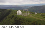 Special scientific astrophysical Observatory. Astronomical center for ground-based observations of the universe with a large telescope. Стоковое видео, видеограф Андрей Армягов / Фотобанк Лори