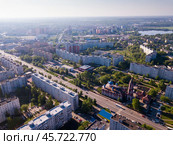 Top view of the city Orekhovo-Zuyevo. Russian Federation. Стоковое фото, фотограф Яков Филимонов / Фотобанк Лори