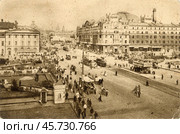 Москва, площадь Свердлова и Театральный проезд, 1930 г. Стоковое фото, фотограф Retro / Фотобанк Лори