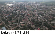 Йошкар-Ола - вид с высоты птичьего полета - съемка с дрона в 2022 году. Стоковое видео, видеограф Владислав Самошкин / Фотобанк Лори