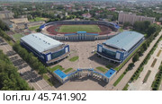 Йошкар-Ола - Стадион Дружба - съемка с дрона в 2022 году. Редакционное видео, видеограф Владислав Самошкин / Фотобанк Лори