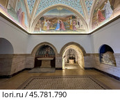 Interior of the crypt of the Church of the Visitation in Ein Karem. Редакционное фото, фотограф Irina Opachevsky / Фотобанк Лори