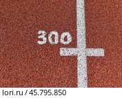 Three hundred meter mark at a stadium (2021 год). Стоковое фото, фотограф Irina Kuchugurina/Gaudy / Фотобанк Лори
