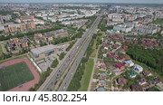 Казань - проспект Победы - аэросъемка 2022 года. Стоковое видео, видеограф Владислав Самошкин / Фотобанк Лори