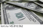 Background of hundred-dollar money. Стоковое видео, видеограф Андрей Армягов / Фотобанк Лори