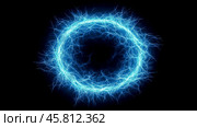 Energy shock wave: a blue shockwave that spreads from the center point, illuminating the entire black background. Стоковое AI-изображение, AI-художник Ирина Ручушкина / Фотобанк Лори