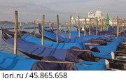 Gondolas on Canal Grande in Venice, Italy (2017 год). Стоковое видео, видеограф Михаил Коханчиков / Фотобанк Лори