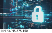 Digital Code and Binary Streams Illustrate Data Flow and Cyber Security Concepts in a Modern Technological Environment. Стоковое AI-видео, аниматор Sergey Grishin / Фотобанк Лори