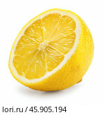 Juicy lemon half showing refreshing pulp and rind. Стоковое AI-изображение, AI-художник Иван Рябоконь / Фотобанк Лори