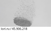 Extreme Close-up effervescent tablet, pill bubbling underwater. Shot on super slow motion camera 1000 fps. Стоковое видео, видеограф Андрей Армягов / Фотобанк Лори