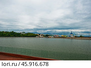 Чебоксарский залив. Город Чебоксары (2024 год). Стоковое фото, фотограф Макаров Алексей / Фотобанк Лори