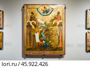 Невьянская икона, невьянская школа иконописи. экспозиция Екатеринбургского музея изобразительных искусств. Nevyanskaya icon, Nevyanskaya school of icon painting. the exposition of the Yekaterinburg Museum of Fine Arts (2011 год). Редакционное фото, фотограф Юрий Карачев / Фотобанк Лори