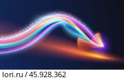 Wavy light trails with sparkling particles animation. Стоковое AI-видео, аниматор Юрий Поздников / Фотобанк Лори