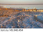 Летний закат на озере Эльтон. Волгоградская область (2024 год). Стоковое фото, фотограф Анна Карасева / Фотобанк Лори