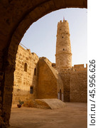Ribat of Monastir, Islamic defensive structure, located in Monastir, Tunisia. Picturesque view from arch. Стоковое фото, фотограф Яков Филимонов / Фотобанк Лори