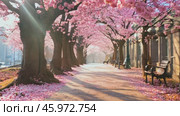 Beautiful Japanese Sakura Cherry Blossom Trees Blooming White and Pink Flowers Natural Cinematic 4K Slowmotion Footage. Стоковое AI-видео, аниматор ALLA YURTAYEVA / Фотобанк Лори