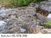 Rocks of extinct ancient paleo-volcano Girvas in Karelia, Russia. Стоковое фото, фотограф Mikhail Davidovich / Фотобанк Лори