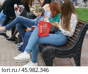Москва, Россия, 9 мая 2019 - Празднование Дня Победы в Москве. Редакционное фото, фотограф YuryKara / Фотобанк Лори