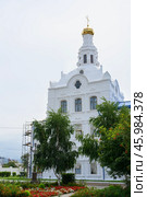 Reconstruction of the medieval St. Odigitrievsky Cathedral in Ulan-Ude, Buryatia, Russia (2024 год). Стоковое фото, фотограф Сергей Фролов / Фотобанк Лори
