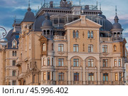 Residential complex "Dvortsovaya Embankment" at 38 Fedoseevskaya Street. Russia, Republic of Tatarstan, Kazan, September 2023. Стоковое фото, фотограф Photojuli / Фотобанк Лори