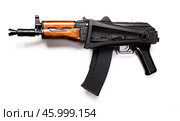 Rare first model AK - 47 assault rifle isolated on white. Стоковое фото, фотограф Сергей Толмачёв / Фотобанк Лори