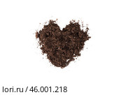 Soil or dirt section isolated on white background. Стоковое фото, фотограф Сергей Толмачёв / Фотобанк Лори