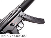 submachine gun MP5 with silencer isolated. Стоковое фото, фотограф Сергей Толмачёв / Фотобанк Лори