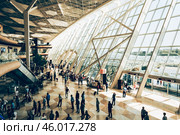 Baku, Azerbaijan, 29 August 2016, interior Heydar Aliyev International Airport. Редакционное фото, фотограф Spirit River / Фотобанк Лори