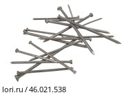 Гвозди на белом фоне. Nails on a white background. Стоковое фото, фотограф Татьяна Д / Фотобанк Лори
