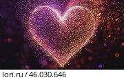 Colorful powder particles exploding forming a heart shape against a dark background. Glitter dust creating a vibrant dynamic visual heart-shaped form. Sparkle grains.14 February Valentine's Day. Стоковое AI-видео, аниматор Марина Демидюк / Фотобанк Лори