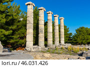 Athena temple in Priene, Turkey. Стоковое фото, фотограф Яков Филимонов / Фотобанк Лори
