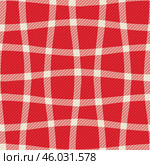 Vector tartan red and white seamless texture with diagonal strips, For textiles, wallpaper and packaging. Стоковая иллюстрация, иллюстратор Ольга Дроздова / Фотобанк Лори