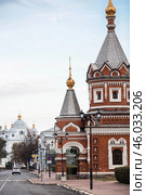 Russia, Yaroslavl city. Alexander Nevsky Chapel, Andropova Street, Golden Ring. Стоковое фото, фотограф Photojuli / Фотобанк Лори