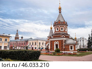 Russia, Yaroslavl city. Alexander Nevsky Chapel, Andropova Street, Golden Ring. Стоковое фото, фотограф Photojuli / Фотобанк Лори