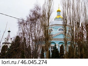 Городской пейзаж. Собор Алексия, митрополита Московского. Алексеево-Акатов монастырь. Воронеж. Стоковое фото, фотограф Владимир Шибаев / Фотобанк Лори