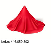 Гладкая красная шелковая ткань драпировка на конусную векторную иллюстрацию. Стоковая иллюстрация, иллюстратор Андрей Апоев / Фотобанк Лори