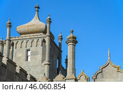 Фрагмент башен Воронцовского дворца. Алупка, Крым (2024 год). Редакционное фото, фотограф Анна Карасева / Фотобанк Лори