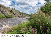 Порог Ревун на реке Исеть, Каменский городской округ, Свердловская область (2024 год). Стоковое фото, фотограф Pukhov K / Фотобанк Лори